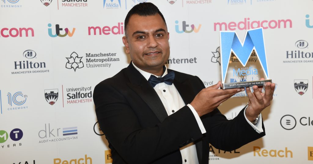 Nikesh Rughani Named Sports Journalist of the year 2022