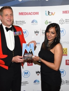 Colonel Russ Miller OBE presents the TV channel of the Year award to Star Plus